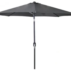 Umbrellas Jordan Manufacturing 9FT Steel Market Umbrella In Grey