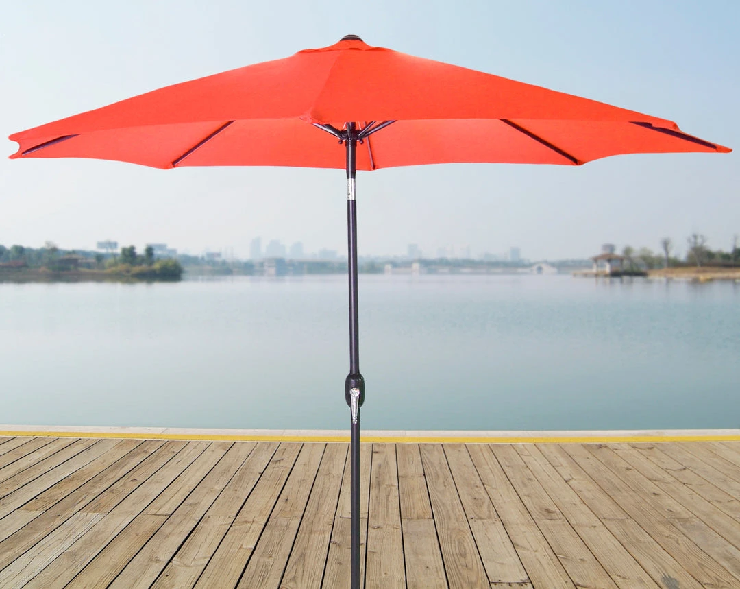 Jordan Manufacturing 9FT Steel Market Umbrella In Melon 2 Jordan Manufacturing 9FT Steel Market Umbrella In Melon