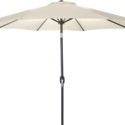 Umbrellas Jordan Manufacturing 9FT Steel Market Umbrella In Natural