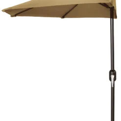 Umbrellas Jordan Manufacturing Steel Market Half Umbrella In Khaki