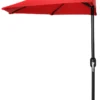 Jordan Manufacturing Steel Market Half Umbrella In Red Umbrellas