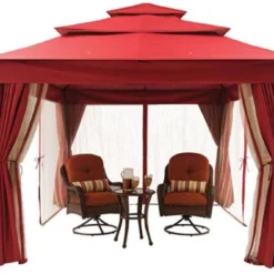 TOPS BHG Archer Ridge 10x12 FT Red Gazebo Canopy