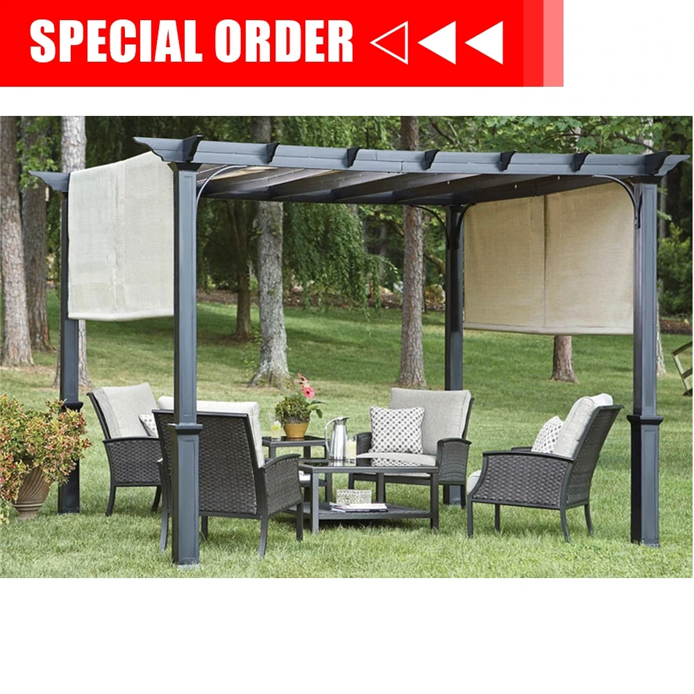 TOPS Lowe's Garden Treasures 10' Pergola Canopy With Ties 1 TOPS Lowe's Garden Treasures 10' Pergola Canopy With Ties