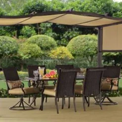 TOPS Pergola Canopy Replacement BHG Emerald Coast 12x10 FT Steel Pergola Canopy