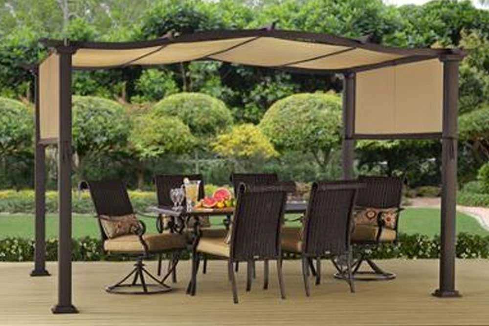 TOPS Pergola Canopy Replacement BHG Emerald Coast 12x10 FT Steel Pergola Canopy 1 TOPS Pergola Canopy Replacement BHG Emerald Coast 12x10 FT Steel Pergola Canopy
