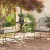 TOPS Birkdale 3 Piece Balcony Set, Tan Patio Sets